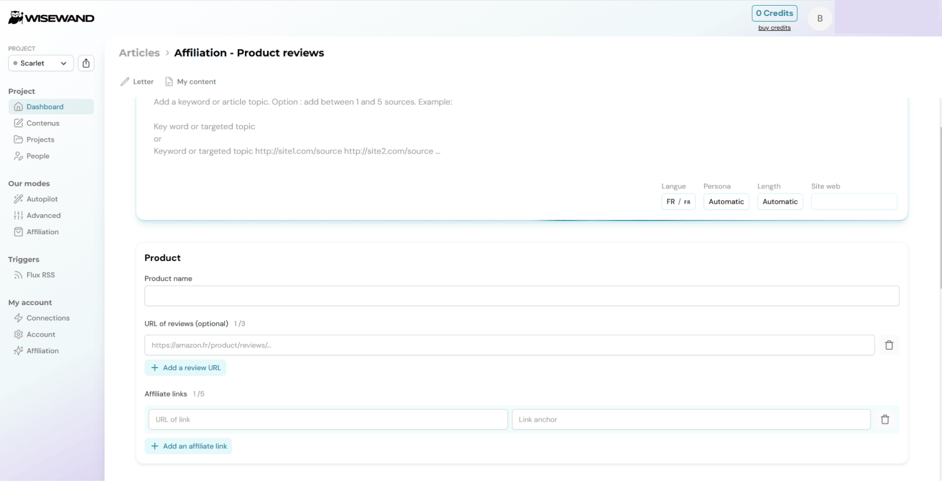 Screenshot Review Wisewand